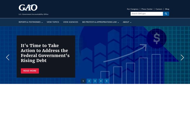 Screenshot ta' gao.gov