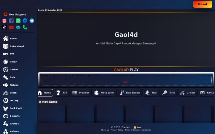 Screenshot of gaol4d.org