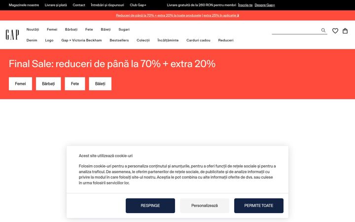 Screenshot of gap.ro