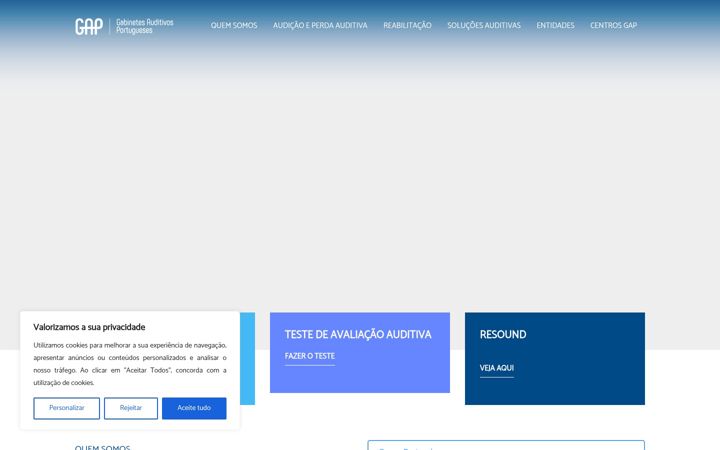 Screenshot of gapaudiologia.pt