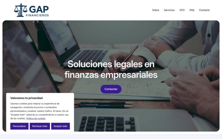 Screenshot of gapfinancieros.es