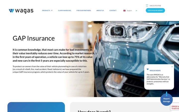 Screenshot of gapinsurance.eu