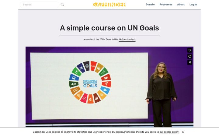 Screenshot van gapminder.org