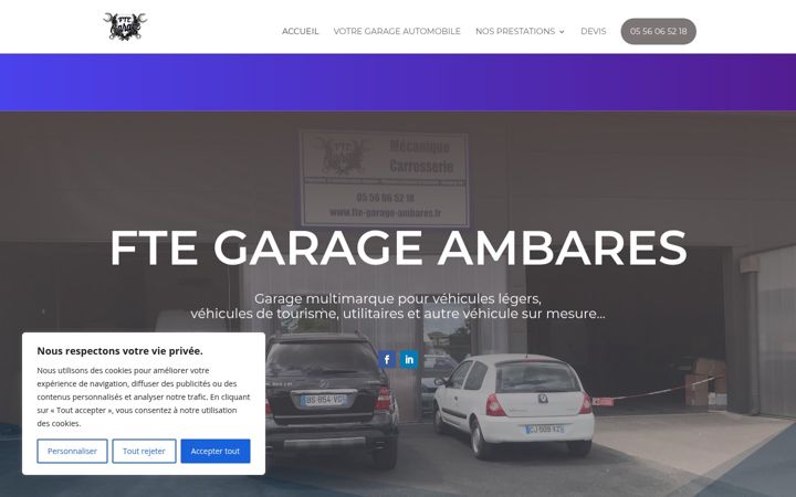 Screenshot of garage-ambares.fr