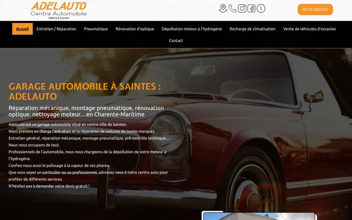 Screenshot of garage-auto-saintes.fr