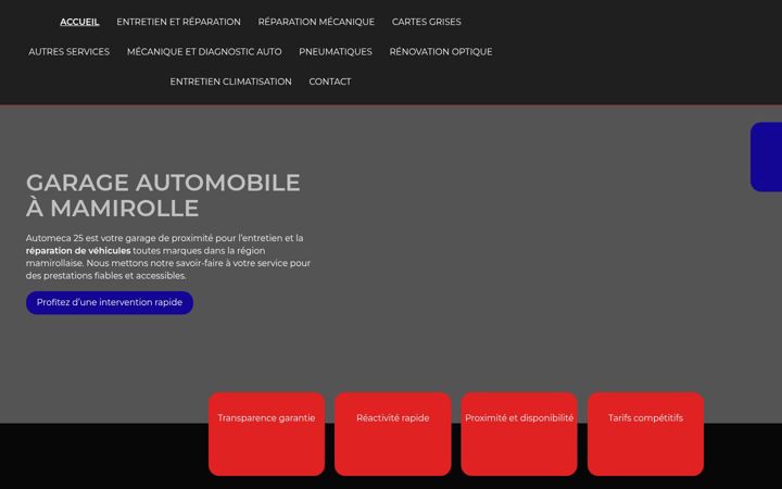Screenshot of garage-automeca25.fr