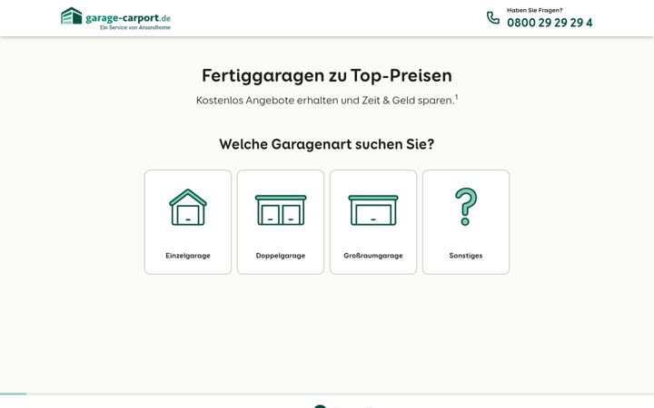 Screenshot of garage-carport.de