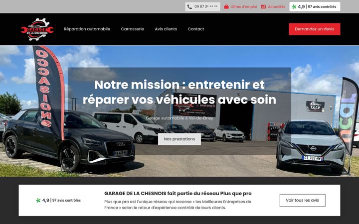 Screenshot of garage-chesnois.fr
