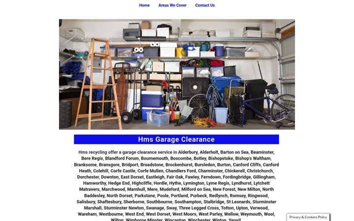 Screenshot of garage-clearance.com
