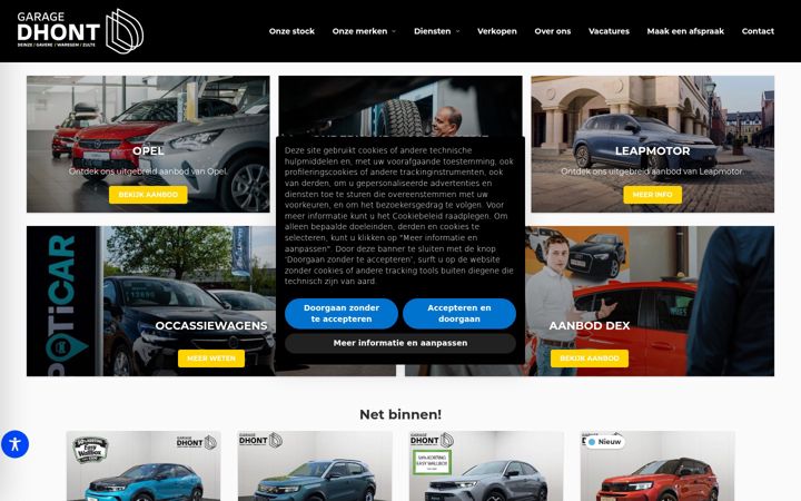 Screenshot of garage-dhont.be