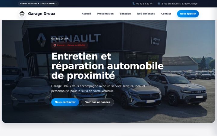 Screenshot of garage-droux.fr