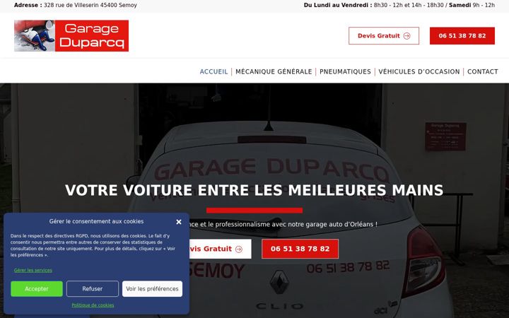 Screenshot of garage-duparcq-orleans.fr