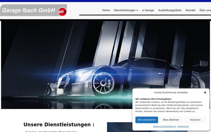 Screenshot of garage-ibach.ch