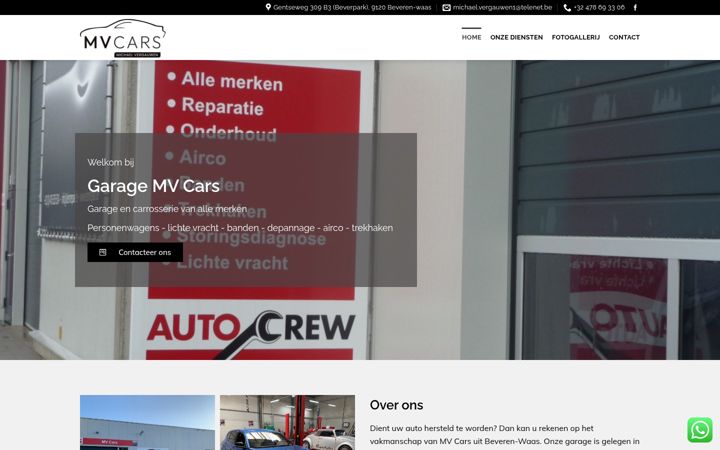 Screenshot of garage-mvcars.be