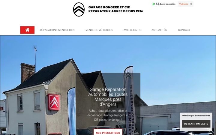 Screenshot of garage-rongere.fr