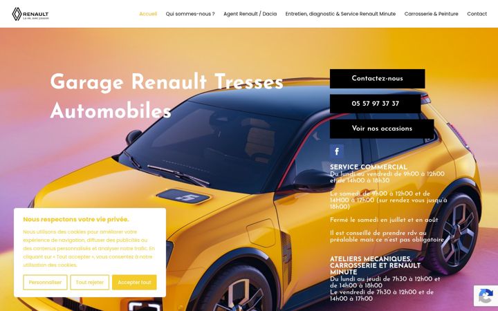 Screenshot of garage-tresses.fr