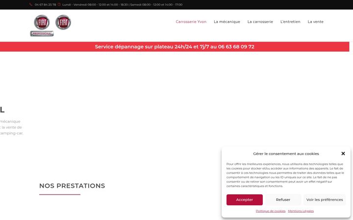 Screenshot of garage-yvon-fiat.fr