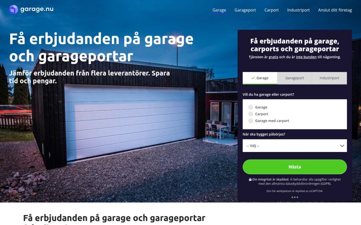 Screenshot of garage.nu