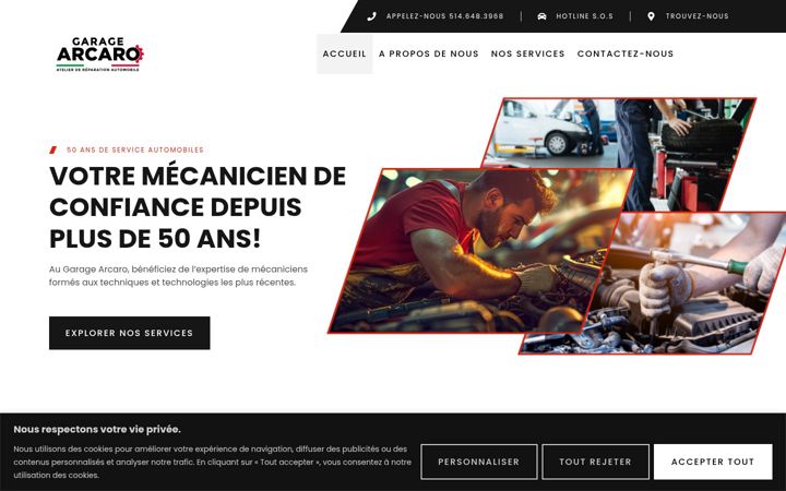 Screenshot of garagearcaro.ca