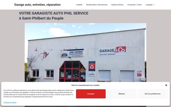Screenshot of garageautophilservices.com
