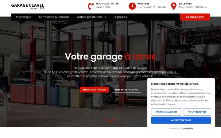 Screenshot of garageclavel.com