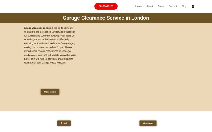 Screenshot of garageclearancelondon.co.uk