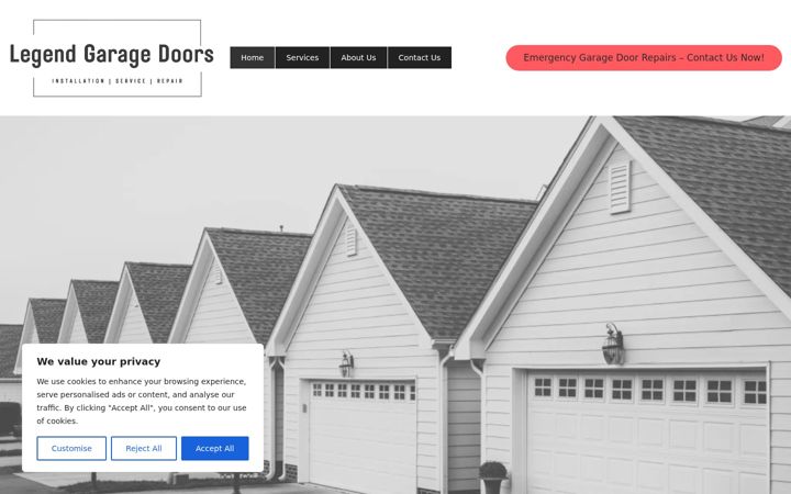 Screenshot of garagedoorrepairmandfw.com