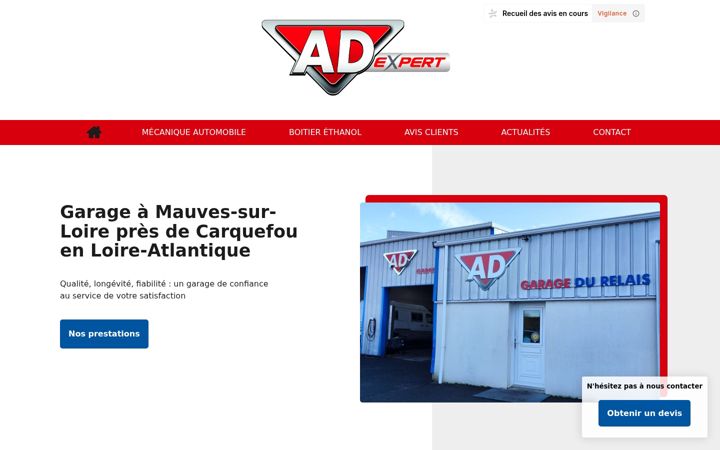 Screenshot of garagedurelais.fr