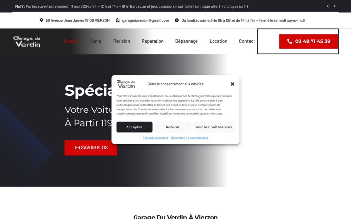 Screenshot of garageduverdin.fr
