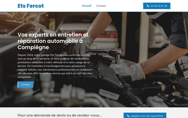 Screenshot of garagefercot.fr