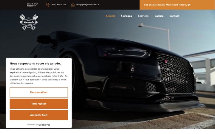 Screenshot of garageformule.ca