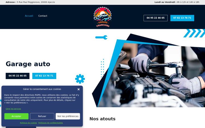 Screenshot of garagefranchini-2a.fr