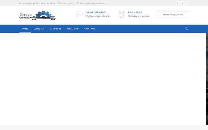 Screenshot of garagegoedkeur.nl