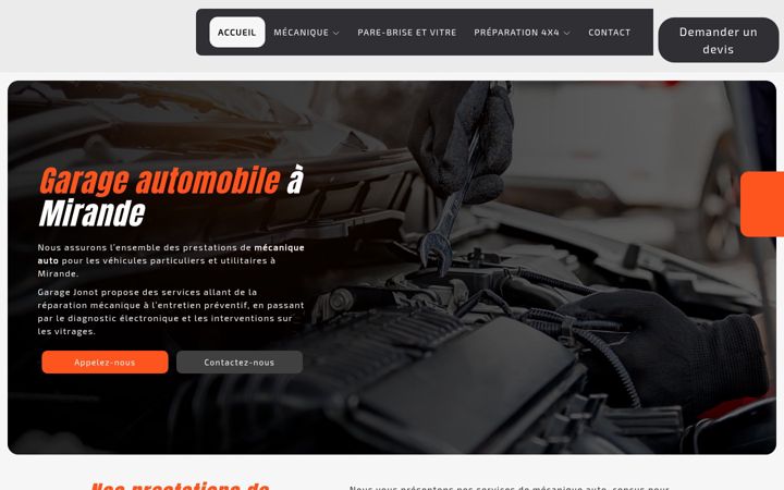 Screenshot of garagejonot.fr