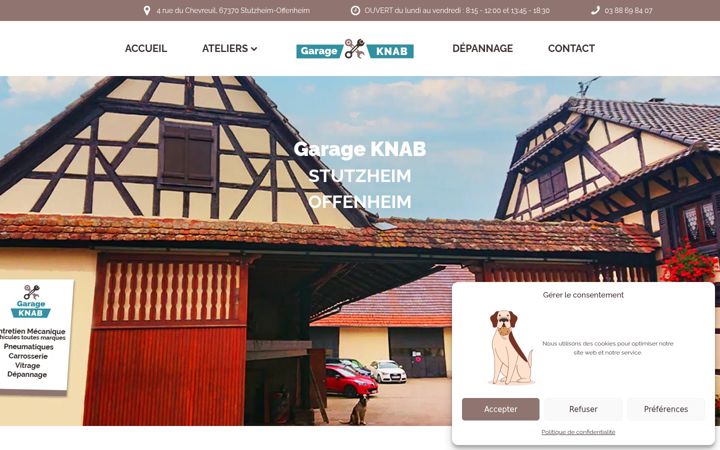Screenshot of garageknab.fr