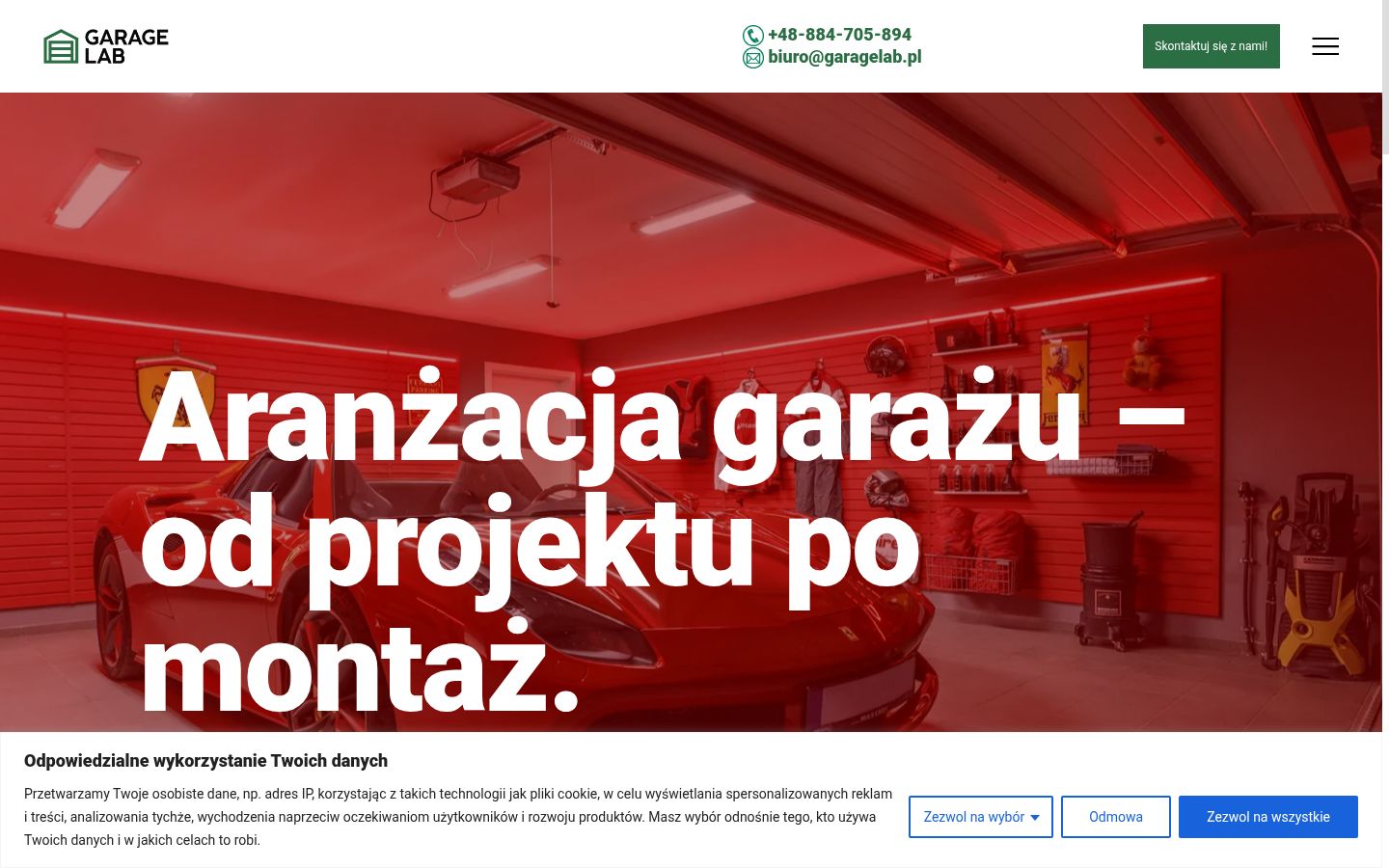 Zrzut ekranu banera zgody wyświetlanego przed jakąkolwiek interakcją