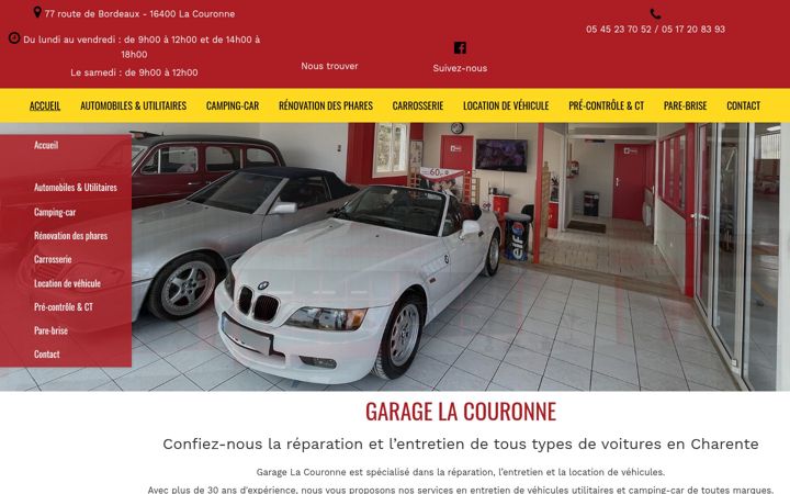 Screenshot of garagelacouronne.fr
