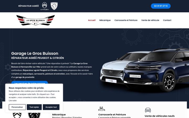 Screenshot of garagelegrosbuisson.fr