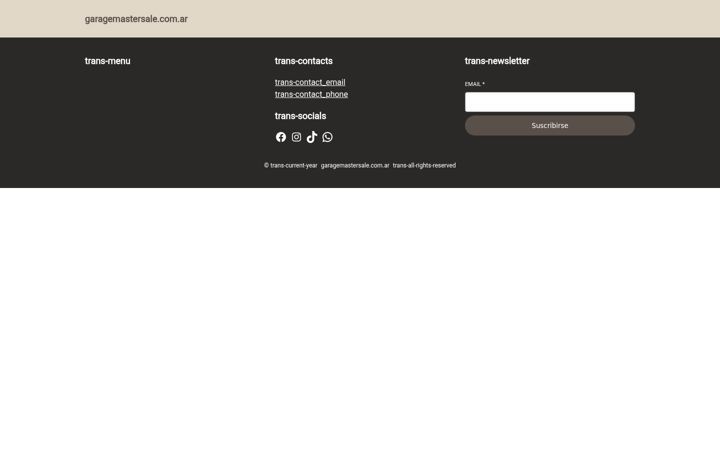 Screenshot of garagemastersale.com.ar