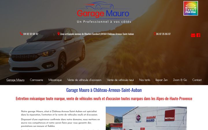Screenshot of garagemauro.com