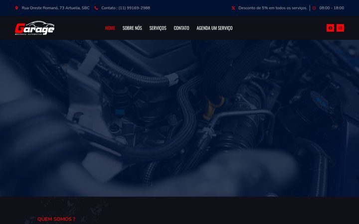 Screenshot of garagemecanica.com.br