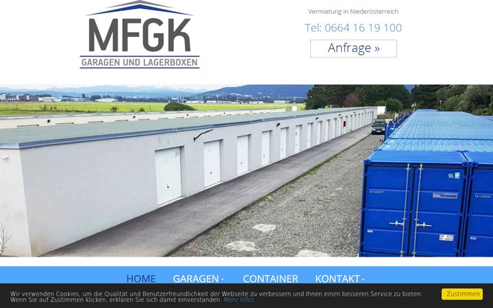 Screenshot of garagen-container.at