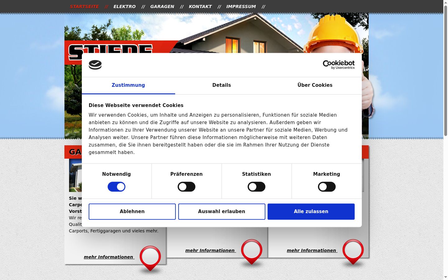 Screenshot of the consent banner shown before any interaction