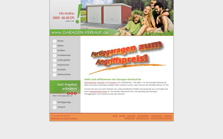 Screenshot of garagen-verkauf.de