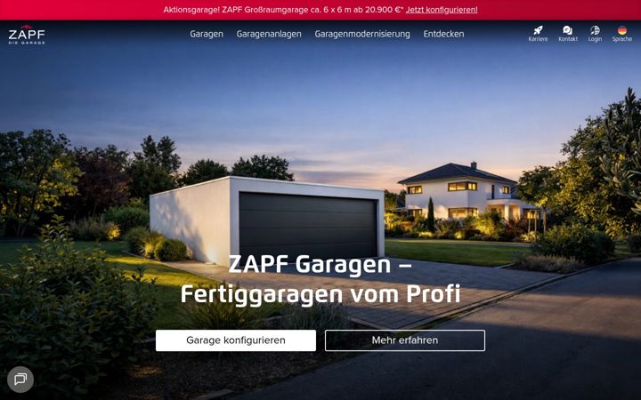 Screenshot of garagen-welt.de