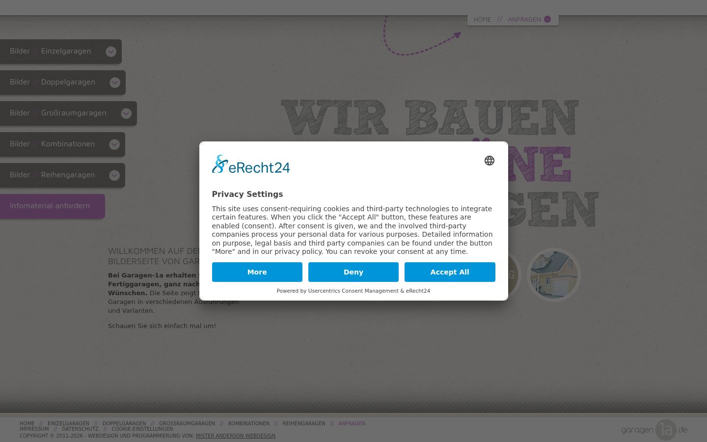 Screenshot del banner di consenso mostrato prima di qualsiasi interazione