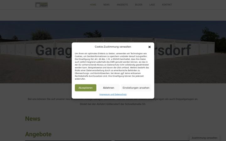 Screenshot of garagenpark-goellersdorf.at