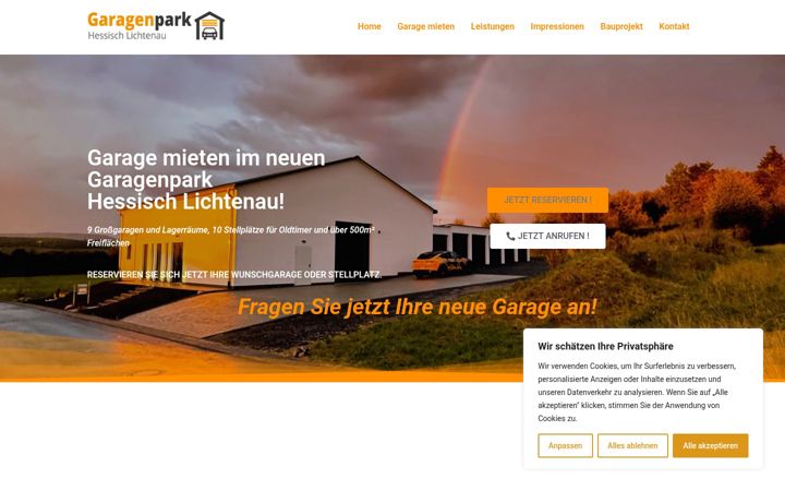 Screenshot of garagenpark-heli.de