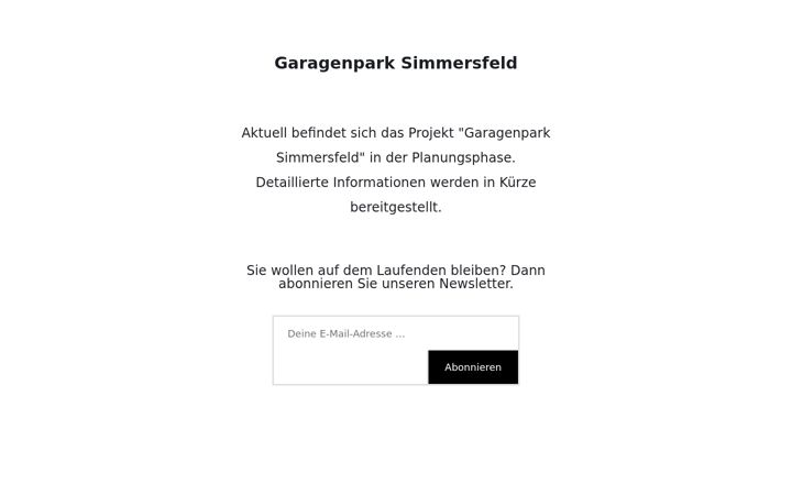 Screenshot of garagenpark-simmersfeld.de