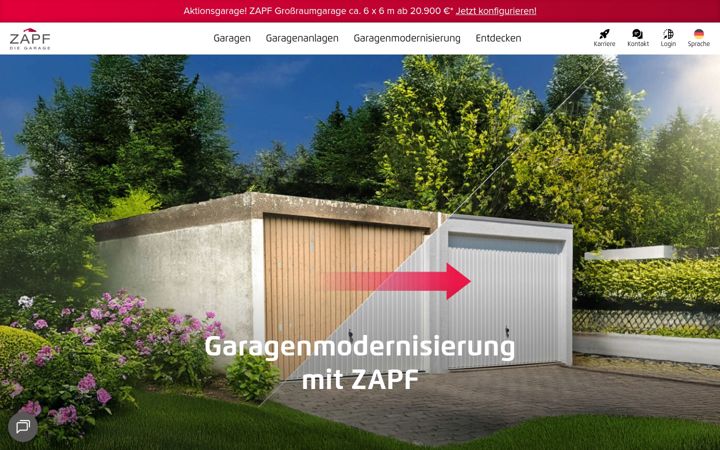 Screenshot of garagensanierung-oberfranken.de